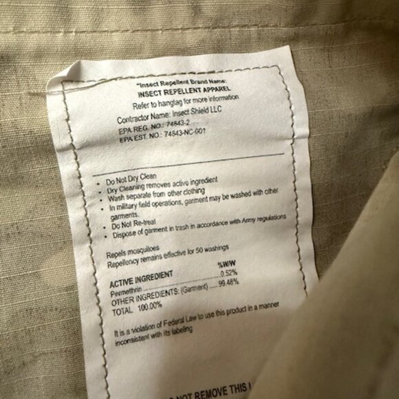 US Military Army Combat Trousers Uniform NSN 8415-01-623-4184 Medium-Short - Picture 5 of 6